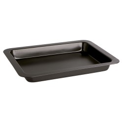 Bandeja para Horno Quid Sweet Grey Negro Metal 36 x 24 x 4 cm (12 Unidades)