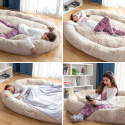 Cama de Perro para Humanos  Human Dog Bed XXL InnovaGoods Beige