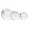 Assiettes Bordeaux Moutarde Porcelaine 1 cm 37 x 23 x 30 cm 18 Pièces