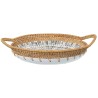 Tray Alexandra House Living Multicolour Rattan Mother of pearl Circular 40 x 5 x 33 cm