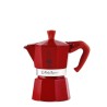 Cafetera Italiana Bialetti Winter Wonderland Rojo Plateado Aluminio 3 Tazas