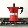 Cafetière Italienne Bialetti Moka Rouge Aluminium 3 Tasses