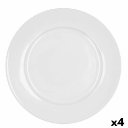 Assiette plate Bidasoa Glacial Ala Ancha Céramique Blanc Ø 30 cm (Pack 4x)