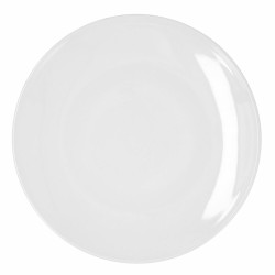 Flat plate Bidasoa Glacial Coupe Ceramic White (30 cm) (Pack 4x)