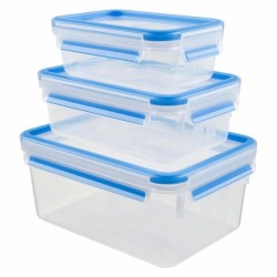 Ensemble de contenants de cuisine hermétiques empilables Tefal Plastique (3 Pièces)