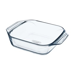 Serving Platter Pyrex Irresistible Squared Transparent Glass 6 Units 29,2 x 22,7 x 6,8 cm