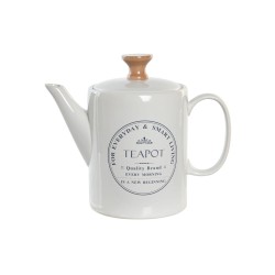 Théière DKD Home Decor Blanc Grès 1 L