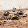 Flat Plate Bidasoa Gio Occasional Grey Ceramic 26,5 cm (4 Units)