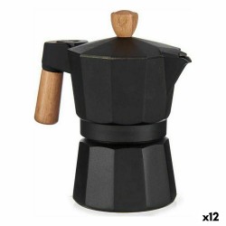 Italian Coffee Pot A611BQ-3 T Brown Black Wood Aluminium 150 ml (12 Units)