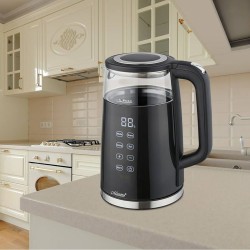 Hervidor Feel Maestro MR-049 Negro Transparente Cristal Vidrio de Borosilicato 2200 W 1,7 L