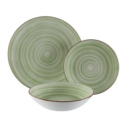 Assiettes Versa Artesia Vert Porcelaine 18 Pièces