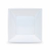 Set of reusable plates Algon Squared White Plastic 18 x 18 x 4 cm (24 Units)