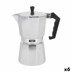 Cafetera Italiana Quttin Aluminio 6 Tazas (6 Unidades)