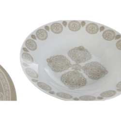 Set de Vajilla Home ESPRIT Azul Beige Porcelana 18 Piezas 27 x 27 x 2 cm