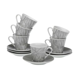 Juego de Tazas de Café Versa Palmera Porcelana