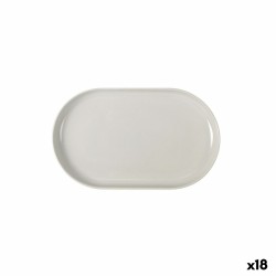 Bandeja de Aperitivos La Mediterránea Ivory Ovalado 25 x 15 x 2,2 cm (18 Unidades)