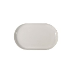 Snack tray La Mediterránea Ivory Oval 25 x 15 x 2,2 cm (18 Units)