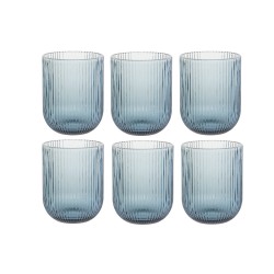 Set de Vasos DKD Home Decor Azul Cristal 240 ml (6 Unidades)