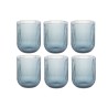 Set of glasses DKD Home Decor Blue Crystal 240 ml (6 Units)