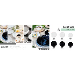 Flat Plate Quid Select Basic Black Melamin Ø 25 cm (24 Units)