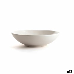 Assiette creuse Bidasoa Cosmos Blanc Céramique 20,5 cm (12 Unités)