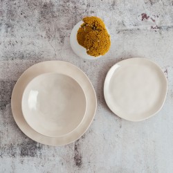 Plato de Postre Bidasoa Cosmos Blanco Cerámica Ø 20 cm (12 Unidades)