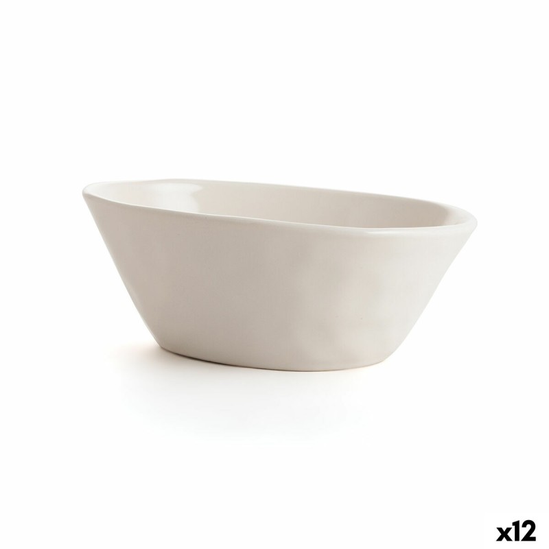 Bol para Aperitivos Bidasoa Cosmos Blanco Cerámica 17 cm (12 Unidades)