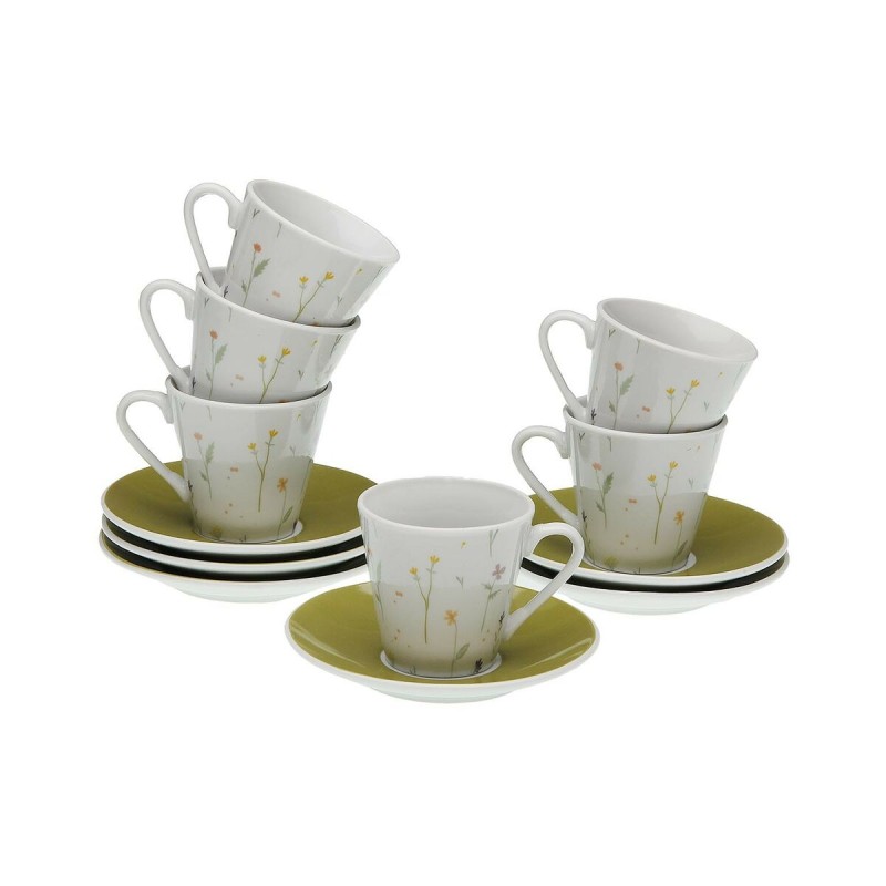 Jeu de 6 tasses avec plat Versa Laison Porcelaine