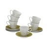 Jeu de 6 tasses avec plat Versa Laison Porcelaine