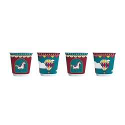 Piece Coffee Cup Set Bialetti Winter Wonderland Turquoise Porcelain 90 ml 4 Units